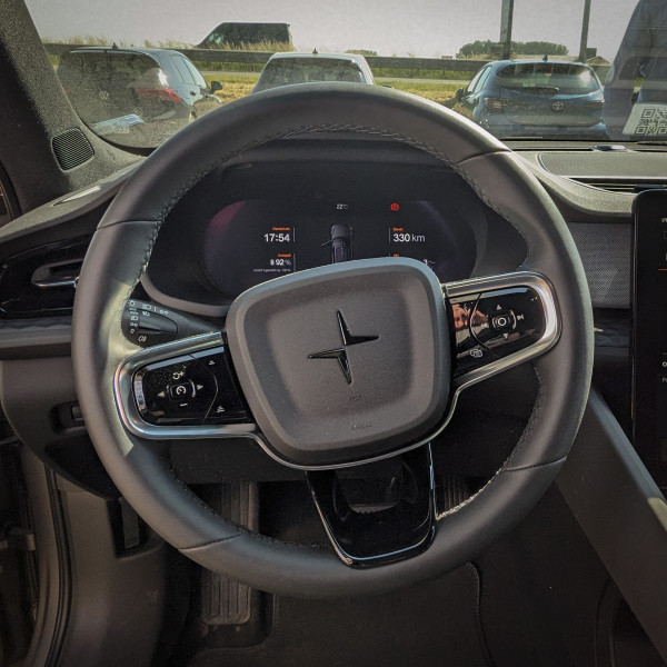 Interieur van een tweedehands Polestar 2